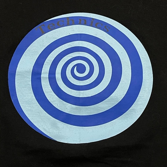 TECHNICS 1200 DJ Vinyl T-Shirt Logo Unisex L VTG - Picture 4 of 5